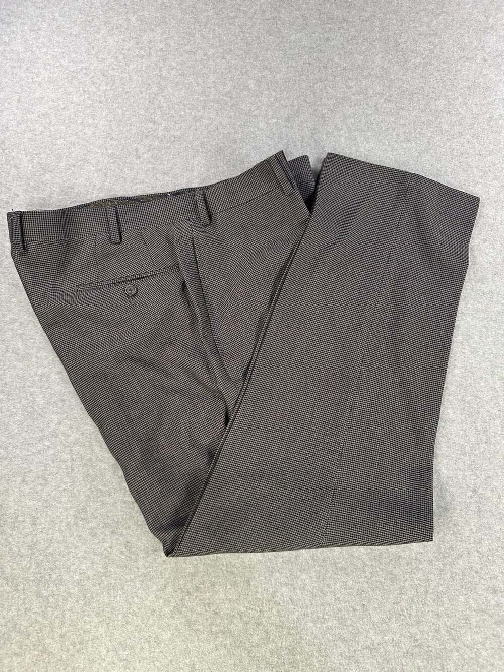 Lauren Ralph Lauren Brown Houndstooth Dress Pants 36W x 29L